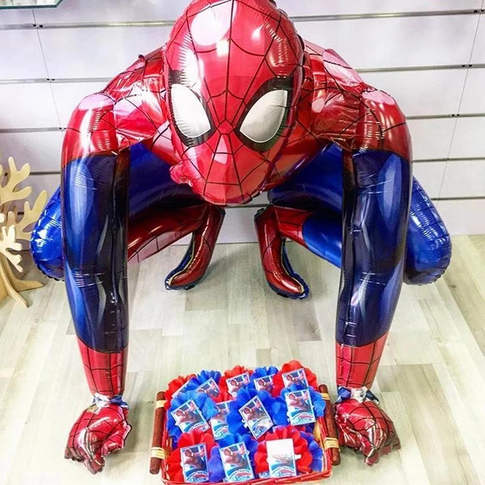 スパイダーマン3Dアルミホイルバルーン,大きなヒーロー,アルミニウム,誕生日パーティーの装飾,子供の漫画,ベビーシャワー用品,ギフト