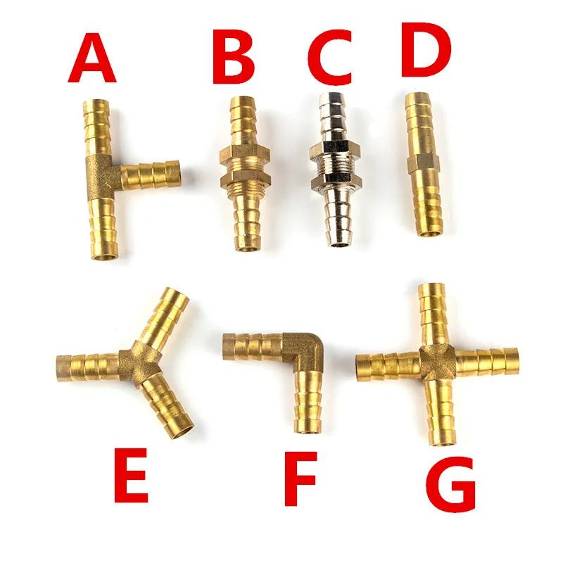 真ちゅう製水道管継手,2,3,4方向コネクタ,4mm,5mm,6mm,8mm,10mm,12mm,16mm,19mm,銅製パゴダ水道管継手