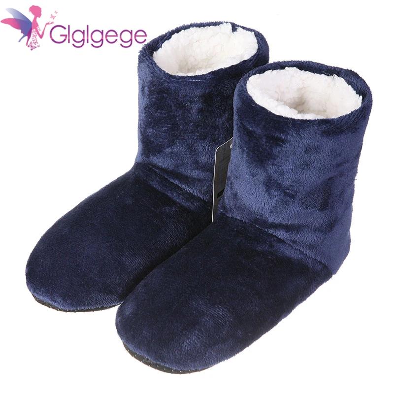 Glglgege 高品質冬暖かい靴スキッドソフト底屋内ホームシューズ暖かい豪華な屋内ブーツ男性女性床靴