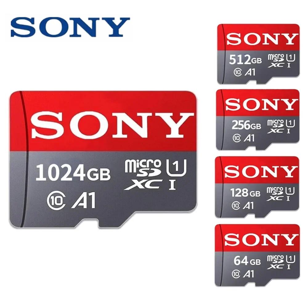 Sony-マイクロSDメモリーカード,クラス10,micro sd,tfフラッシュカード,電話カメラ,1テラバイト,512GB, 256GB, 128 GB, 64GB, 32GB