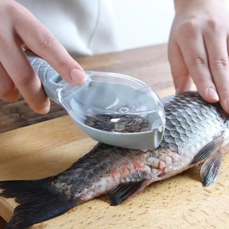 魚の鱗おろし器スクレーパー魚のクリーニングツールこするスケールデバイスカバーホームキッチン料理釣りツールペスカタックル