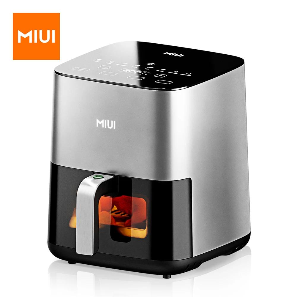 Miui-電気エアフライヤーオーブン、無土壌ストーブ、タッチコントロール、焦げ付き防止バスケット、見えない窓、家族サイズ、5l