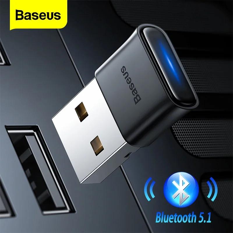 Baseus-Bluetooth 5.1 5.0 USBアダプター,オーディオ受信機,スピーカー,ラップトップ,ワイヤレスマウス,USBトランスミッター用