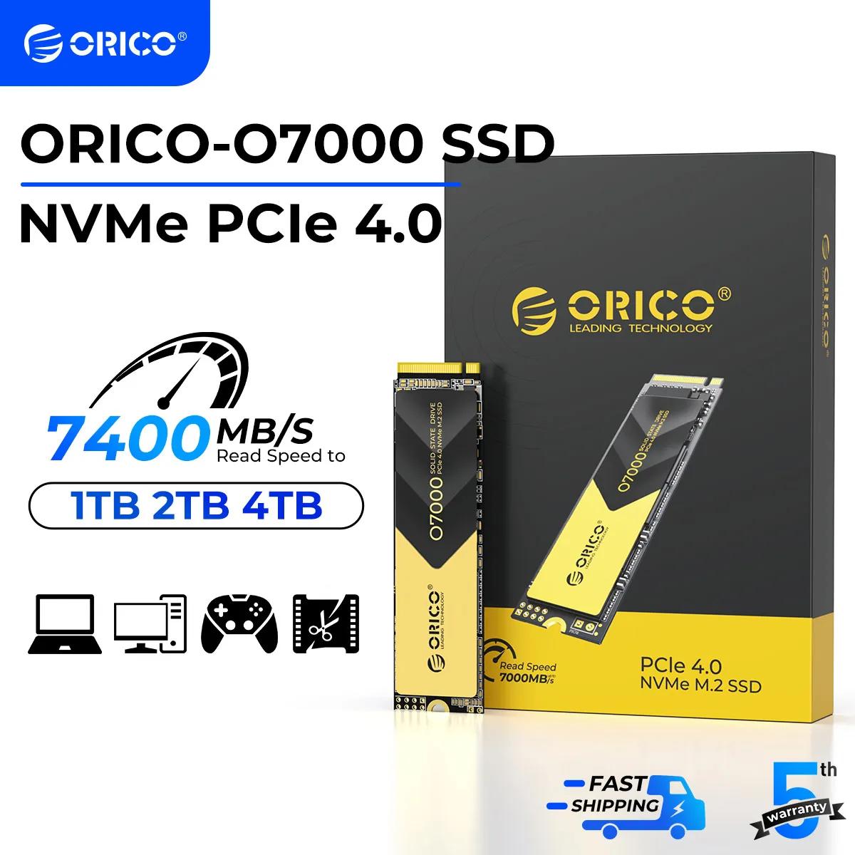 Orico-内蔵ソリッドステートドライブ,pcie4.0,m.2 nvme ssd,ps5ゲーミング,mキー2280, 1テラバイト2テラバイト4テラバイト,o7000,7400 mbps