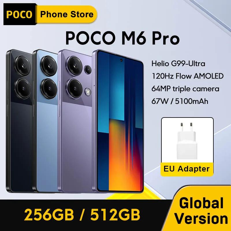 POCO-M6 pro-トリプルカメラheliog99,電流120hz,64mp,67w,ois,ターボ充電,グローバルバージョン