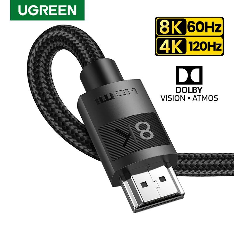 Ugreen-超高速hdmi 2.1ケーブル,8k/60hz,4k/120hz,xiaomi mi box,ps5,hdmiスプリッターケーブル,dolby vision,48gbps