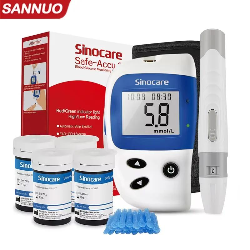 Sannuo-Sinocare-糖尿病血糖計,家庭用血糖値計,50個,ストリップのみ