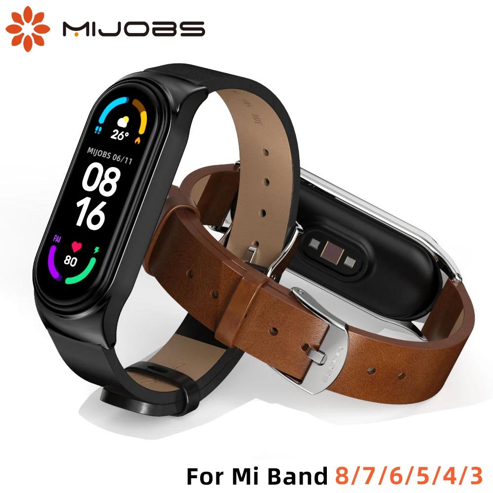 Xiaomi Mi Band用レザーストラップ,Mi Band 9,8,7,6,5,4,3, NFC用ブレスレット,グローバルバージョン,6,7,8,8