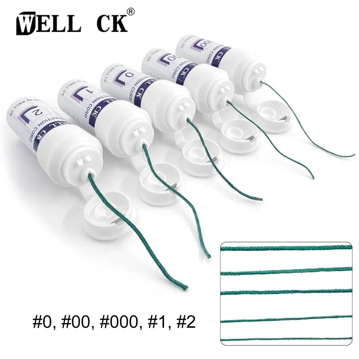 ボトルwellck歯科用糸,使い捨て綿手押しコード,5サイズ0 00 000 1 2