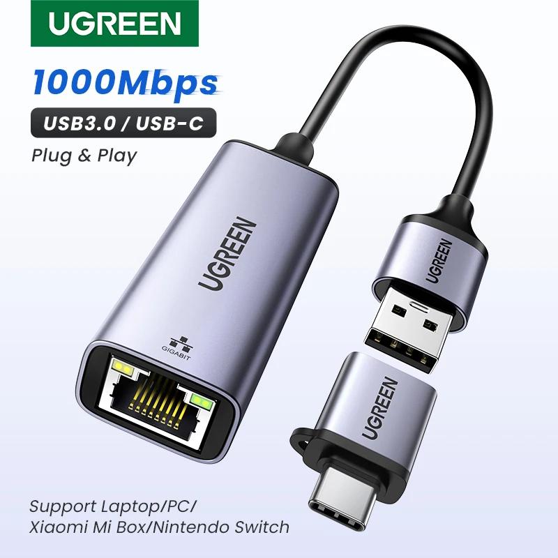 Ugreen-USBイーサネットアダプター,ノートブック,Xiaomi Mi Box,Nintendo Switch,インターネット,LAN,usb3.0,1000mbps,ネットワークカード