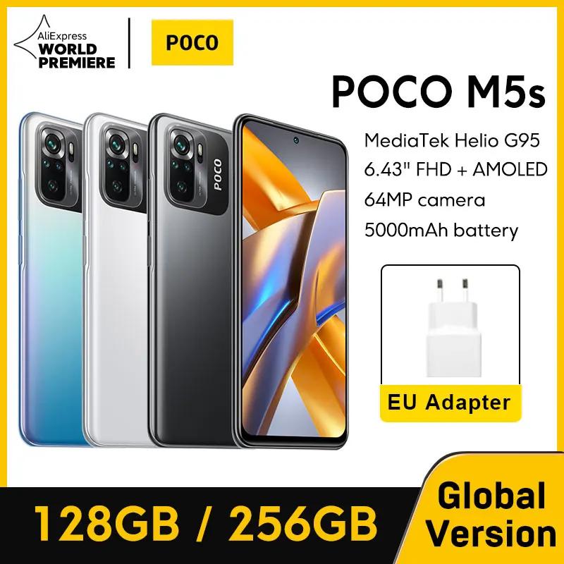 POCO M5S グローバルバージョンの スマートフォン,128GB/256GB mtk g95 64mpクアッドカメラ,5000mah,33w,NFC