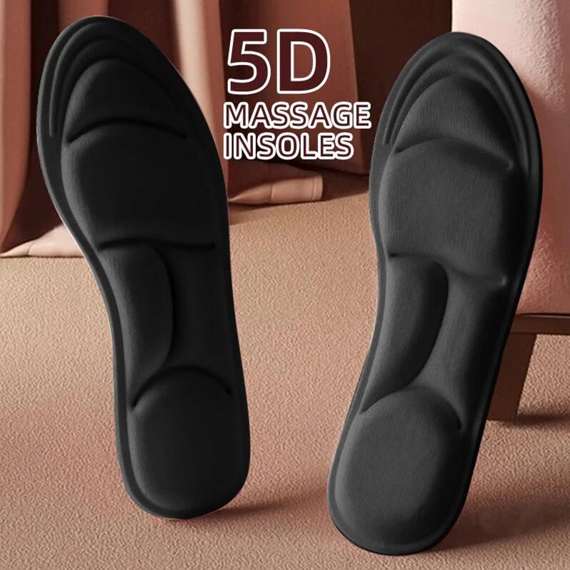 5D マッサージ低反発インソール肥厚通気性クッションクッション性快適なハイヒールのインソールに適しています