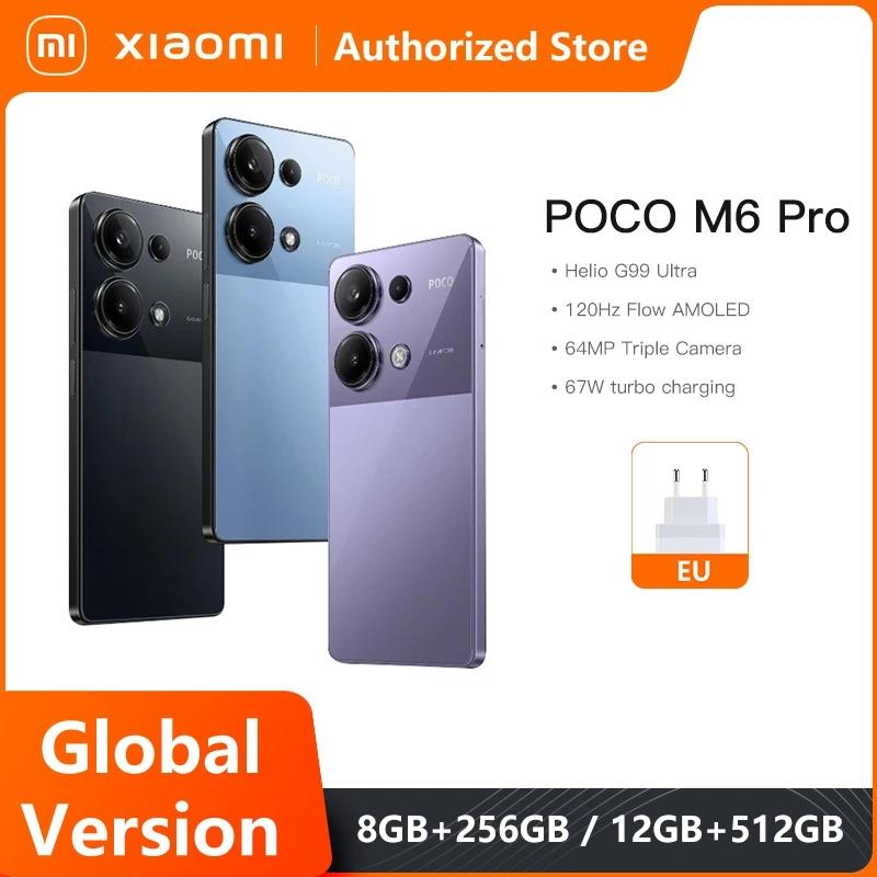 携帯電話POCO-M6プロ,helio g99,ユニバーサルバージョン,6.67インチ,ウルトラ120hz,amoled,64mpトリプルカメラ,ois付き,67w,ターボ充電,nfc