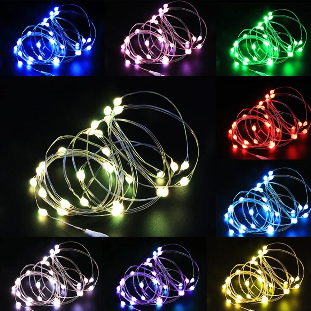 5/10/20 メートル USB LED ストリングライト銅銀線ガーランドライト防水クリスマスライトクリスマスウェディングパーティーの装飾