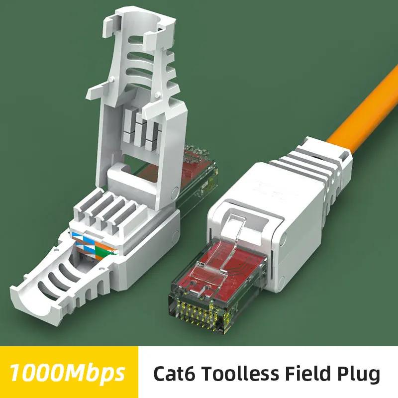 Zoerax-イーサネットコネクタ付きケーブル,1ピース,ツールなし,rj45,コネクタ付き,23awgから26awg,インターネットプラグ,設置,工具なし