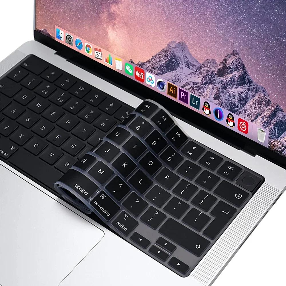 互換性のあるキーボードカバー MacBook Air 13.6 M2 M3 A3113 A2681 A3114 MacBook Pro14 16 M1 A2442 A2485 A2779 A2780 タッチ ID 付き