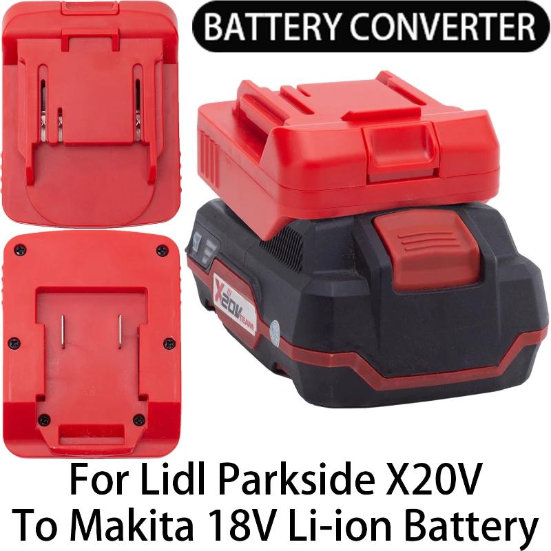 Makitaバッテリーアダプター電動工具アクセサリー、18vリチウムイオンツールで、likeparkside x20v、bl1850bに変換