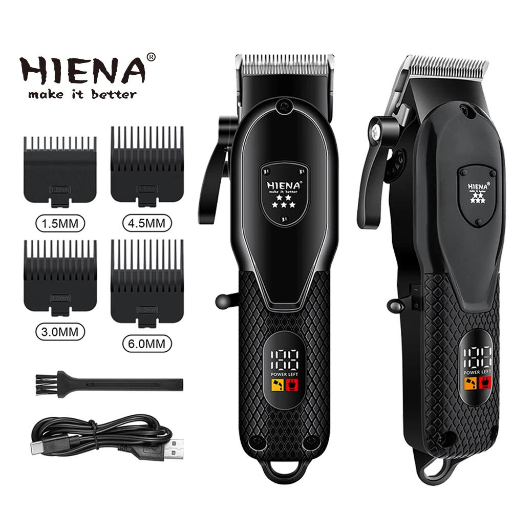 Hiena-男性用バリカン,プロの電気はさみ,理髪店のヘアトリマー,ヘアトリマー