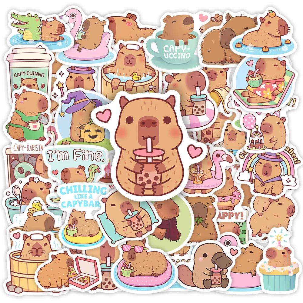 モルモットステッカーかわいい漫画面白い子供アニメかわいいペット動物 DIY スケッチギフト電話ラップトップスクラップブッキング防水