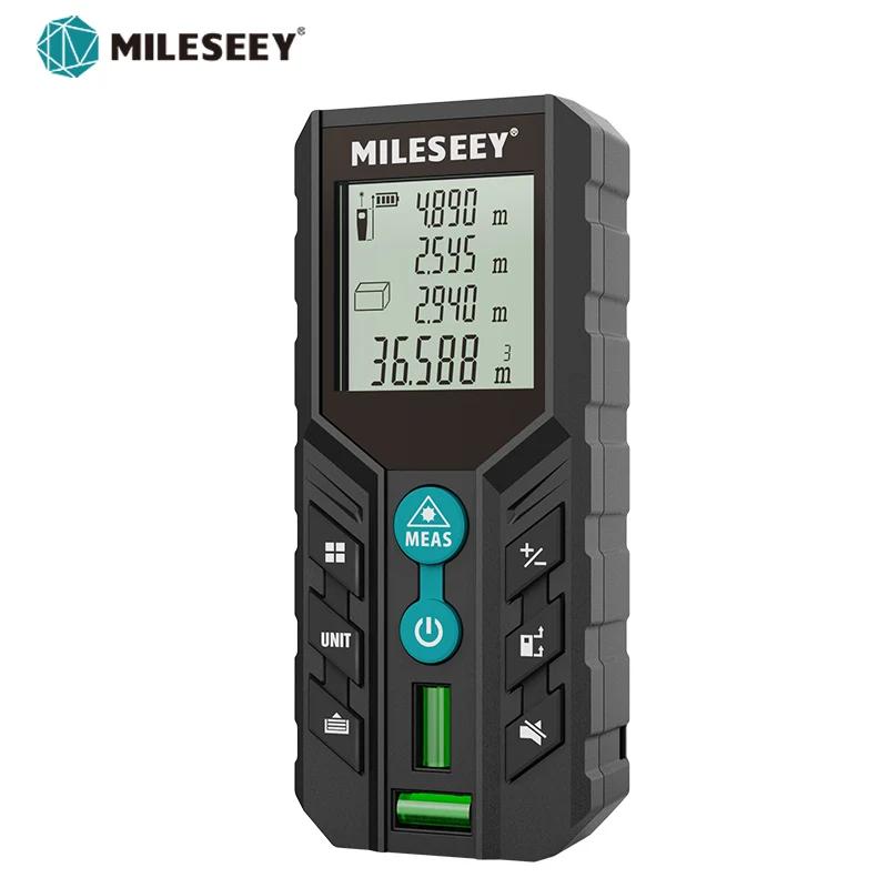 Mileseey-デジタルレーザー距離計,巻尺,二重水平バブル,D2,40m,60m,100m,120m