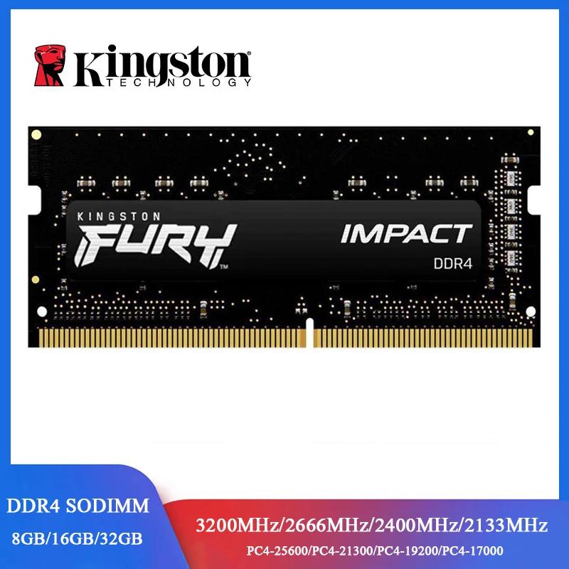 Kingston-Furyインパクトddr4 ram、32、16、8GB、3200mhz、2400 mhz、sodimmメモリ、260pin、2666、PC4-19200、21300、ノートブックram