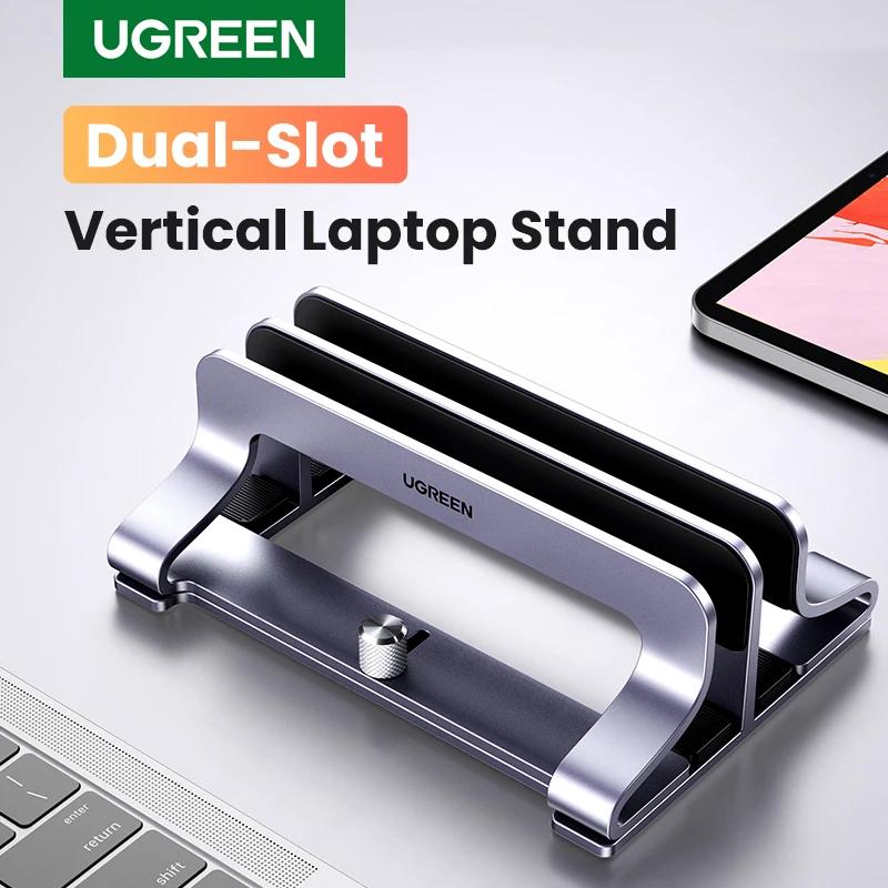 Ugreen-ノートブックスタンド,MacBook Pro,Air Pro,ラップトップ用の垂直アルミニウム製折りたたみ式ノートブックスタンド