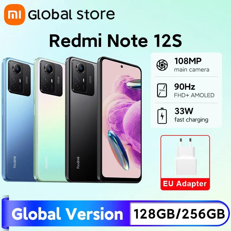 Xiaomi-redmi note 12sグローバルバージョン,128gb,256gb,helio g96,108mpカメラ,90hz,6.43インチamoledドットディスプレイ,33w急速充電,5000mah