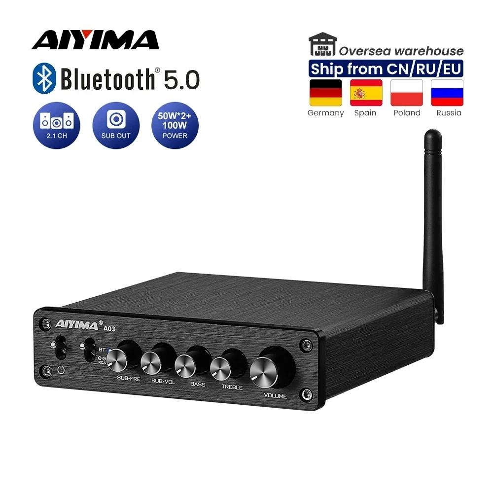 Aiyima-Bluetoothアンプ,hifi,TPE3116d2,2.1デジタルオーディオ,50wx2 100w,サウンド