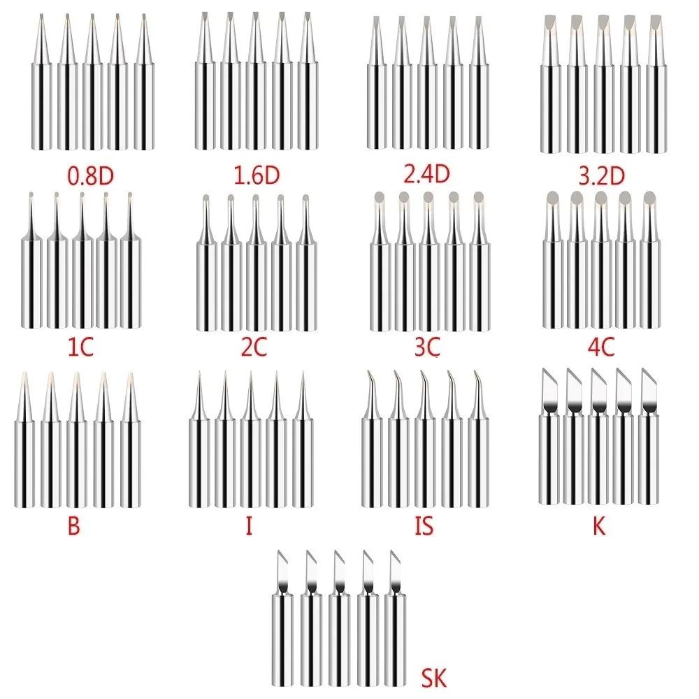 鉛フリーはんだごてチップ、溶接ヘッド、900m-t、is、i、b、k、sk、2.4d、3.2d、1C、2c、3c、4c、5個