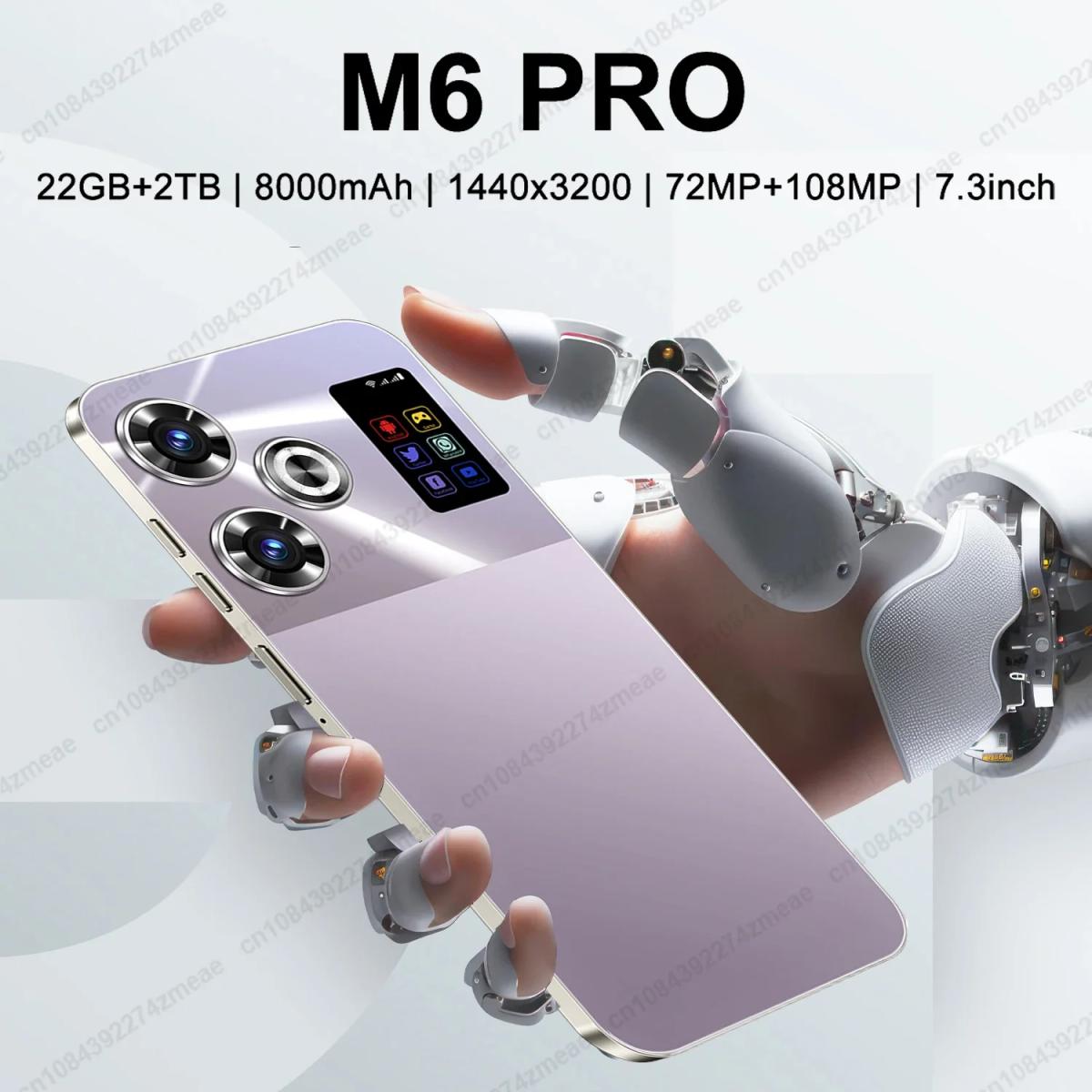 M6 proスマートフォン,グローバルバージョン,NFC, Android 14,16 GB, 1テラバイト,snapdragon 8,gen3,72 108メガピクセル,4g,5g,7.3インチ