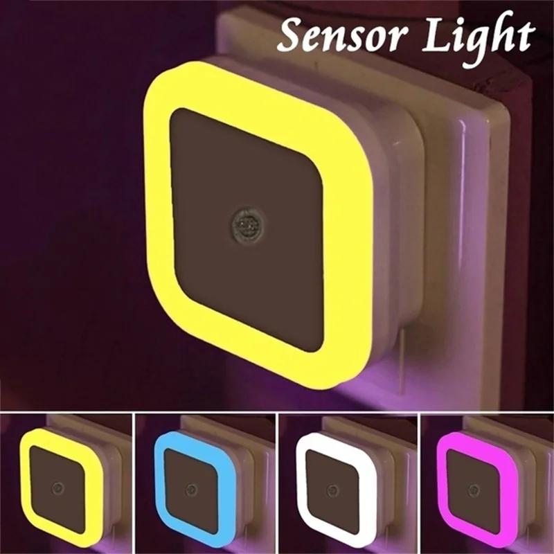 ワイヤレス LED ナイトライトセンサー照明ミニ EU プラグ常夜灯ランプ子供部屋の寝室の装飾照明