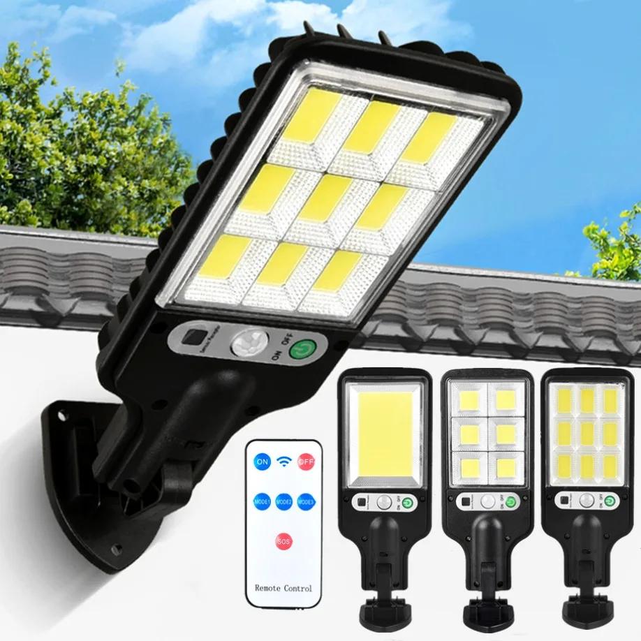 LED ソーラー屋外リモコン 3 モード LED 中庭壁ランプガーデンテラスガレージ人体誘導ドア街路照明