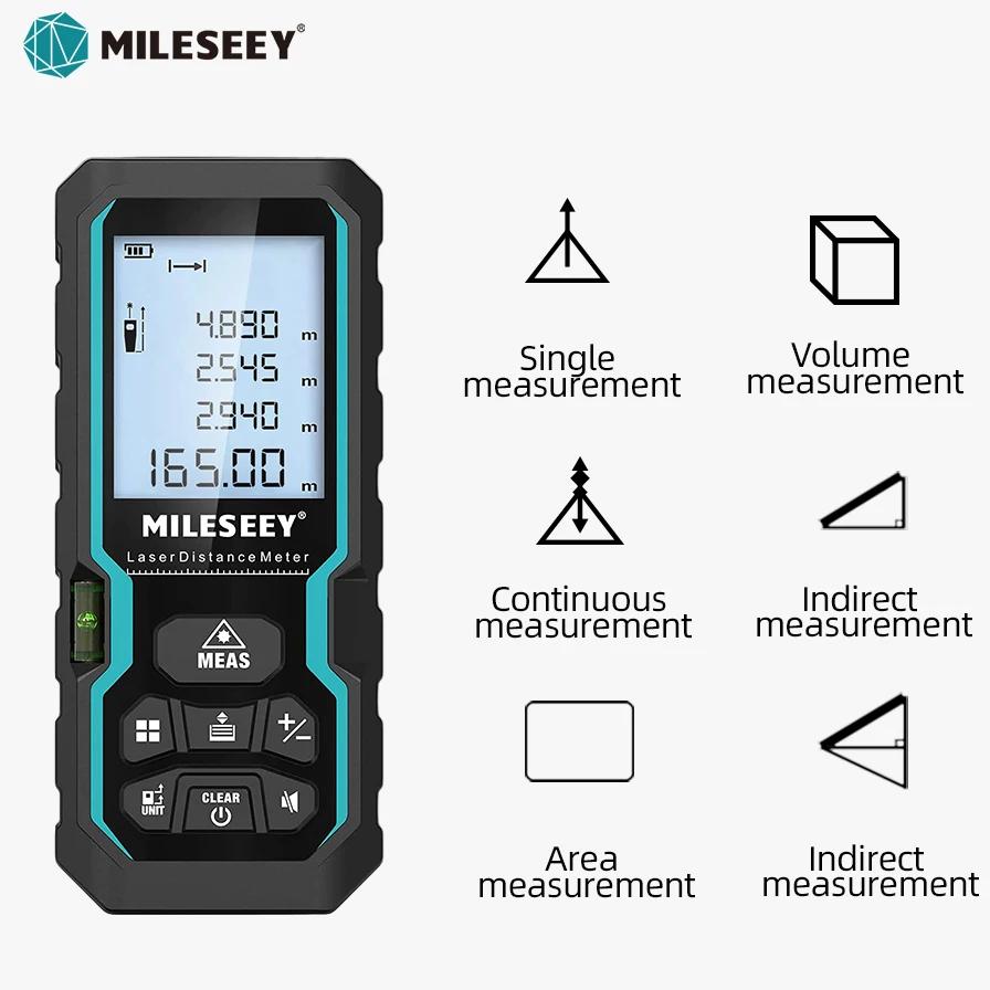 Mileseeys6レーザー巻尺40m 60m 80m 100mレーザー距離計ip54電子定規便利な測定ツール