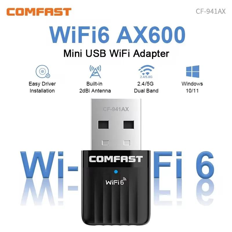 ミニUSBアダプター,wifi,ワイヤレスドングル,802.11ax, 802.11ax, 5ghz,2.4ghz,pc,ラップトップ,Win 10,11