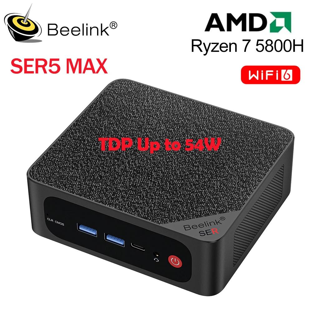 Beelink-ミニPCゲーマーコンピューター,ryzen 7 5800h,ddr4,16g,500g,nvme ssd,32g,500g,1t,wifi6,4k type-c