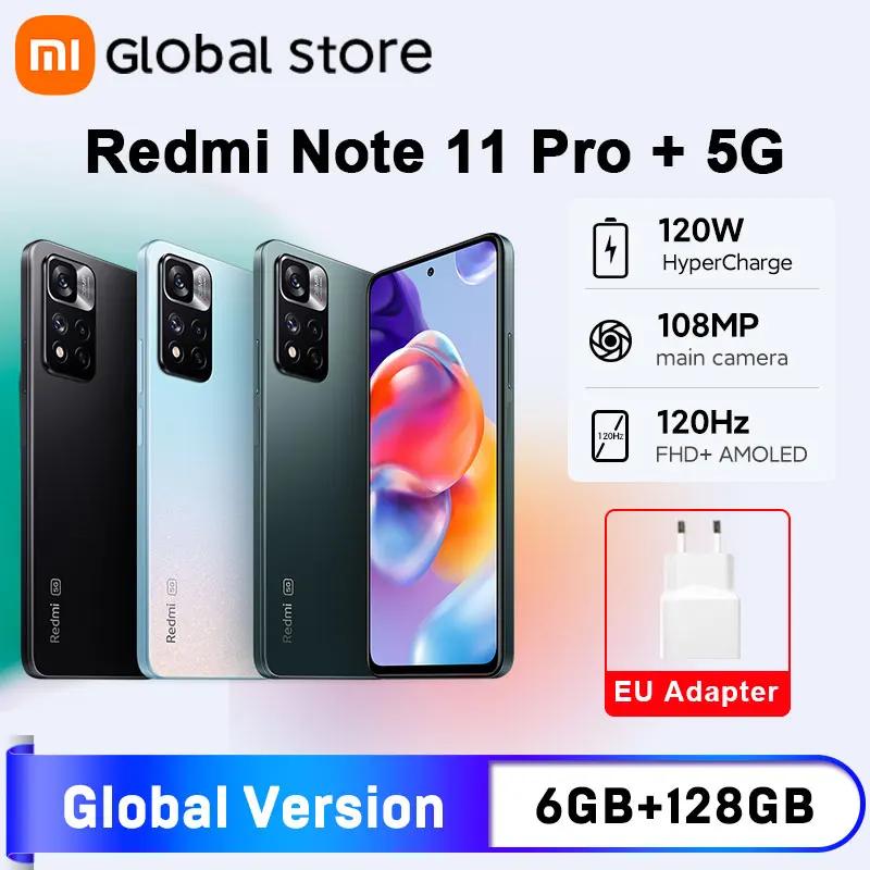 グローバル版小米Redmi Note 11 Pro+5 G 6 GB RAM 128 GB ROM 8コアDimensity 920 120 W HyperCharge 120 Hz AMOLED 108 MP