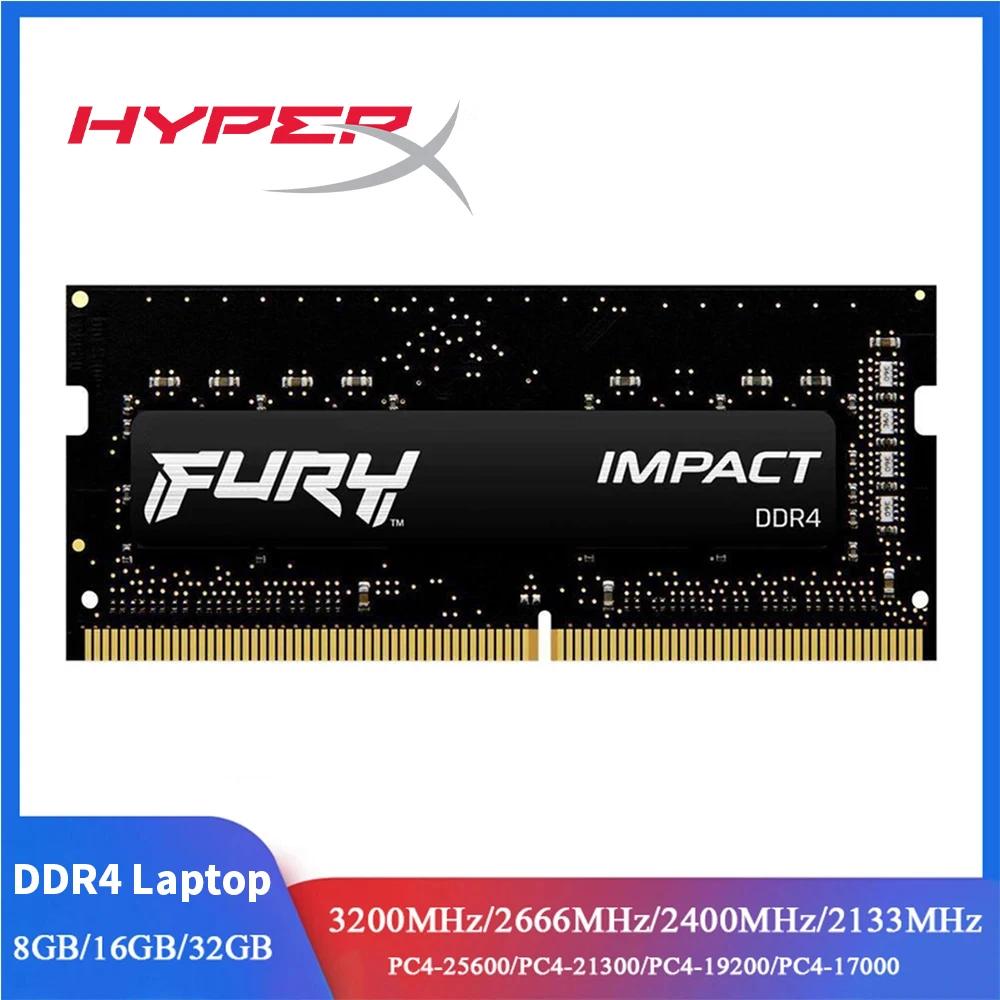 Hyperx FURY-DDR4 RAM、16GB、8GB、3200mhz、2400mhz、2666mhz、sodimmメモリ、260pin、sodimm、PC4-19200、21300、25600