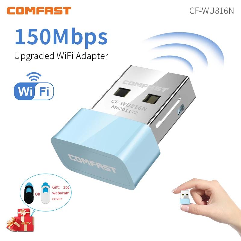 Comfast-ミニUSBアダプター,Wi-Fi,150m,PC,レシーバー,ドングル,ネットワークカード,デスクトップ,ラップトップ,Windows 7,8,10,11用