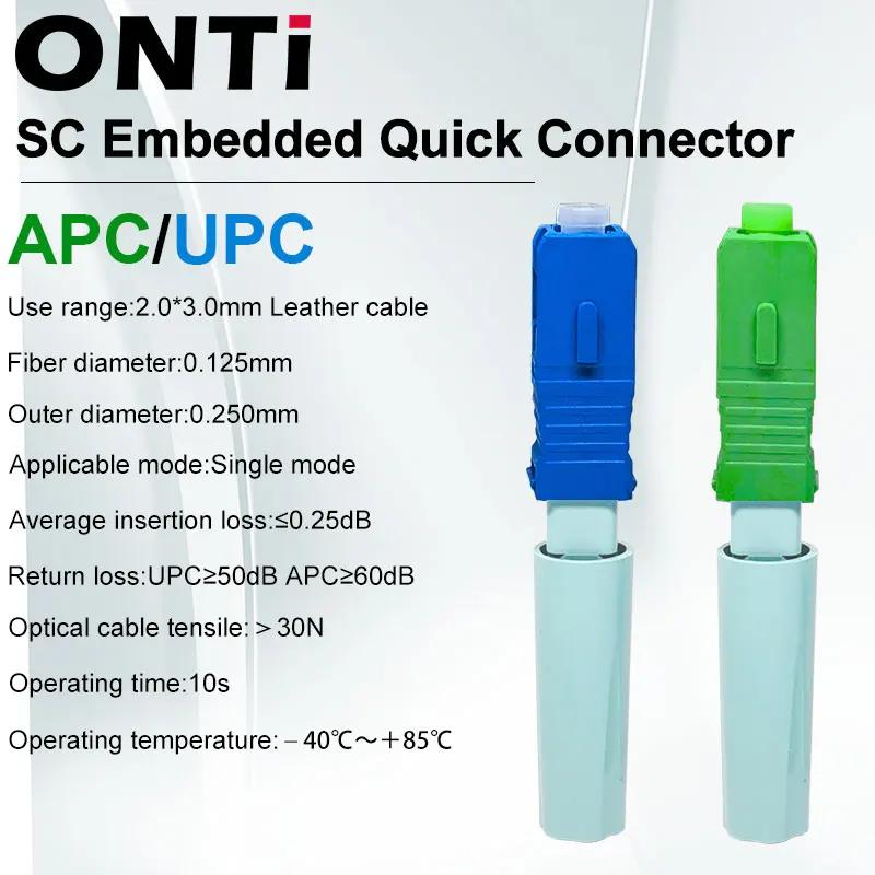 Onti-sc apc sm光ファイバーコネクタ,シングルモード,ftthツール,高速コネクタ,scupc,新品