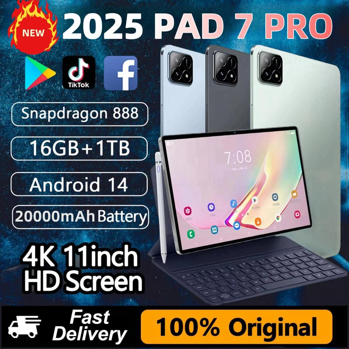 Xiaomi-ami-Pad 7 Proタブレット,グローバルバージョン,オリジナル,HD, 4K, Android 14,16 GB 1T, 20000mah,5g,デュアルSIM,wifi,GPS pc、2020